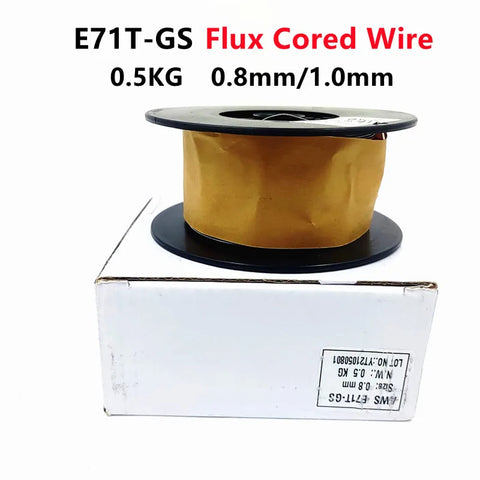 Flux Core Welding Wire 0.8mm & 1.0mm 0.5kg, Gasless Solder Wire E71t-gs for No-Gas Welding Tools