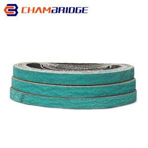 10 Pack 3/8"x13" Sanding Belts, 330mm Abrasive Tool for Wood, Metal, Furniture Polishing, Grinding, Grit 60/80/120