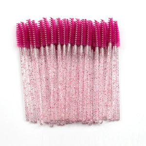 100-Pack Disposable Mascara Wands & Brow Brushes for Makeup Professionals