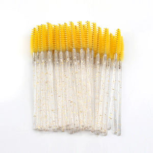100-Pack Disposable Mascara Wands & Brow Brushes for Makeup Professionals