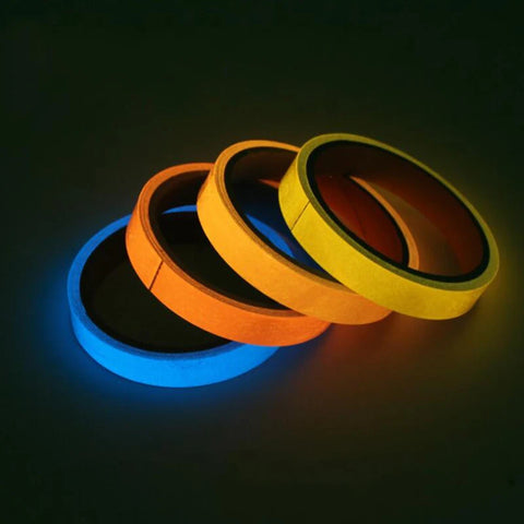 10mm x 3m Glow in the Dark Tape, Self-Adhesive Luminous Safety Strip, Fluorescent Night Warning Tape