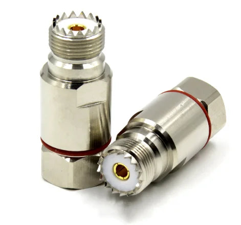 2-Piece UHF Female Jack SO239 Connectors for 1/2" 50-12 RF Corrugated Copper Adapters