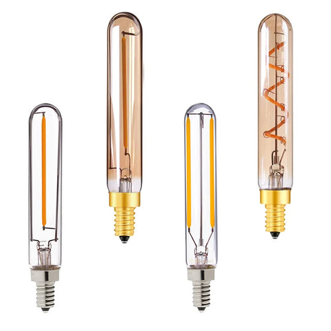 1W 2W Tubular LED Bulbs T20 T6 Vintage Filament E12 E14 Dimmable Edison Retro Lamp for Chandelier Pendant