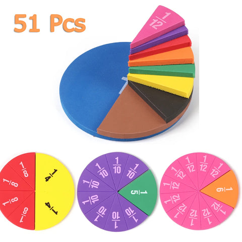 Eva Fraction Teaching Aids: Math Demonstrator Tool for Addition & Subtraction