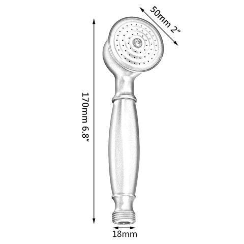 Antique Brass Handheld Shower Head with 1.5m Hose for Bathroom