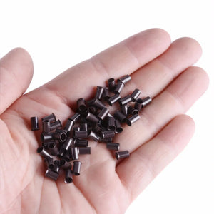 1000x Micro Rings Beads 3.4x3.0x6mm Copper Tubes for I-Tip Hair Extensions, 7 Colors Available