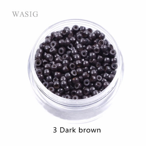 1000pcs 3.0mm Silicone Nano Micro Rings Beads for I-Tip Hair Extensions Tools, 7 Colors