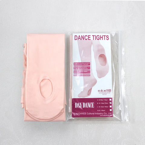 Convertible Kids Soft Microfiber Ballet Dance Tights, 6 or 12 Pairs, with Hole
