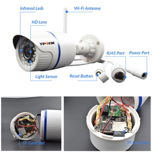 1080p HD Outdoor WiFi IP Camera, Wireless Security Surveillance, Waterproof Bullet Cam, 4MP Video, Home Monitoring
