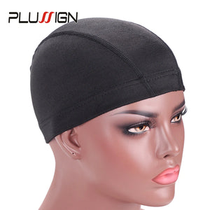 1 Piece Stretch Hairnet Mesh Dome Wig Cap Black Weaving with Elastic Band for Wig Making Sizes S M L
