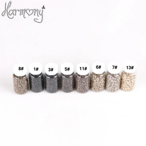 1000pcs Micro Copper Rings for I Tip Hair Extensions, 8 Colors, 4.5mm Beads Mini Hair Links