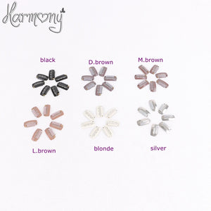 100 Pcs Metal Snap Hair Clips 2.3cm U & I Shapes, 6 Colors, 6 & 7 Teeth