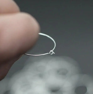 100pcs Round Loop Earring Blanks: 20-35mm Iron Wire Hoops for DIY Jewelry Making