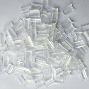100pcs U-Shaped Keratin Nail Tips for Fusion Hair Extensions - Clear, Brown, Black, Yellow