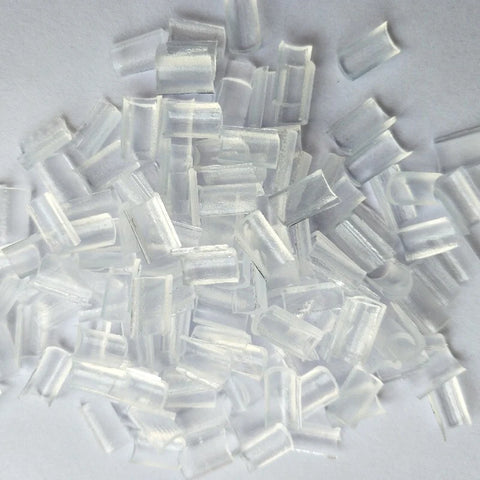 100pcs U-Shaped Keratin Nail Tips for Fusion Hair Extensions - Clear, Brown, Black, Yellow