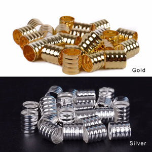 100pcs Adjustable Dreadlock Beads 10x8mm Silver/Gold Hair Braid Cuff Clips Aluminium Tube Styling Tool