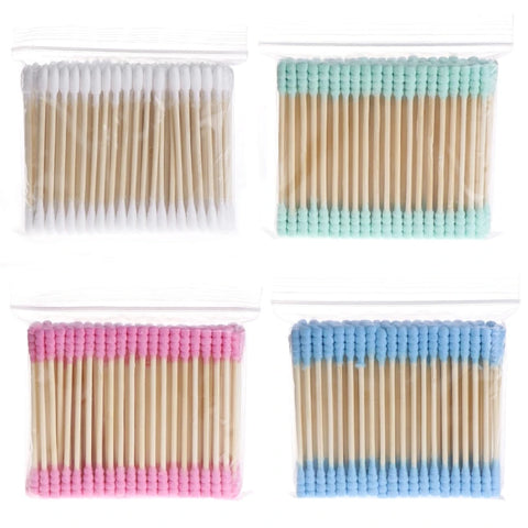 100-Pack Multi-Purpose Dual Tip Cotton Swabs for Ear Care, Makeup, Cleaning