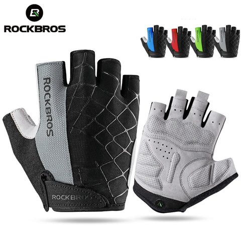 Half Finger Cycling Gloves Shockproof Breathable MTB Mountain Bike Gloves Men's Outdoor Riding Mitts