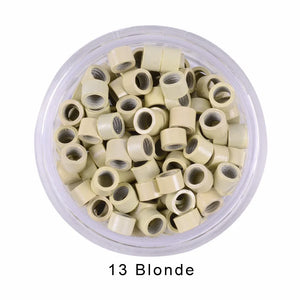 1000pcs 4mm Hair Extension Micro Rings Beads Links with Screws & Thread, 7 Color Options, Aluminum