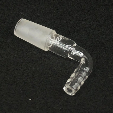 14/23 Lab Glass Joint Hose Inlet Adapter 90° Bend Connector