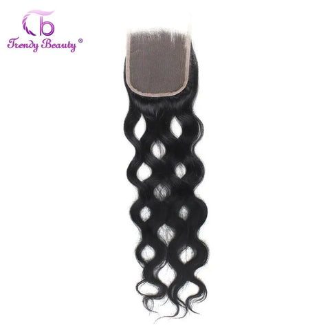 Brazilian Natural Wave 4x4 Lace Closure Human Hair 8-22" Remy Transparent Lace Free Shipping
