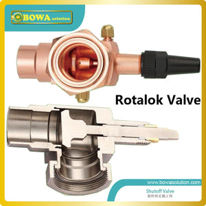 1/2" Carbon Steel Rotalock Valves for Refrigeration, Heat Pump, Air Conditioning Systems