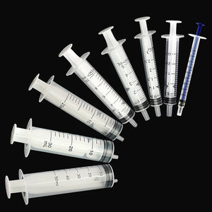 10-Pack Disposable Syringe Kit 1-50ml for Pet Care, Feeding, Glue Uses
