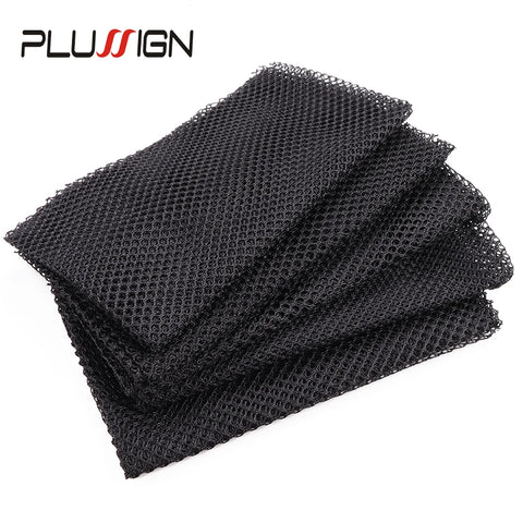 5pcs Black Polyester Hair Weaving Nets Stretchable Wig Caps Breatheable Hairnets for Wig Making