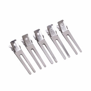 10 Pcs 45mm Double Prong Flat Metal Alligator Hair Clips for DIY Hair Styling Accessories