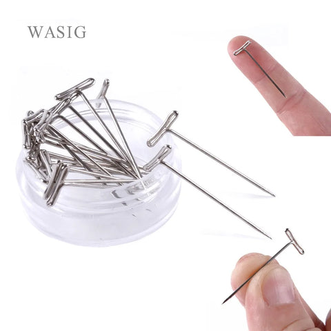 100pcs T-pins 32mm for Wig Styling and Sewing on Foam Mannequin Head