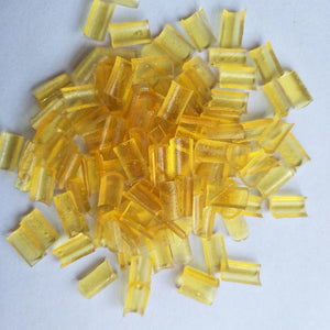 100pcs U-Shaped Keratin Nail Tips for Fusion Hair Extensions - Clear, Brown, Black, Yellow