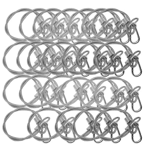 25-Pack Stage Light Safety Cables - 60cm Long Wire for Secure Lighting Installations