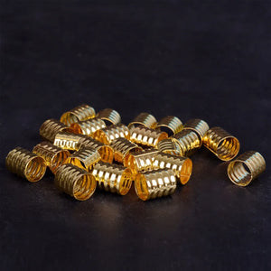 100pcs Adjustable Dreadlock Beads 10x8mm Silver/Gold Hair Braid Cuff Clips Aluminium Tube Styling Tool