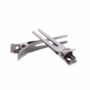 10 Pcs 45mm Double Prong Flat Metal Alligator Hair Clips for DIY Hair Styling Accessories