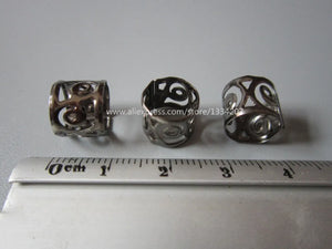 100pcs Dreadlock Beads Clips 10/8.5mm Gun Black Adjustable Micro Rings DIY Hair Accessories
