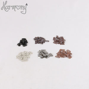 100 PCS 2.8cm I-Shape Hair Extension Snap Clips 8 Teeth, 6 Color Options