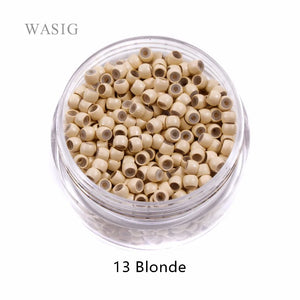 1000pcs 3.0mm Silicone Nano Micro Rings Beads for I-Tip Hair Extensions Tools, 7 Colors