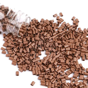 1000pcs 3x2x2.8mm Oval Copper Micro Rings Flat-end Hair Extension Beads for Ultra Tip Extensions