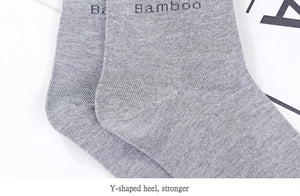 10 Pairs Bamboo Fiber Men's Crew Socks, Casual & Business, Antibacterial, Breathable, High Quality
