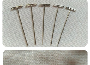 100pcs T Pins for Crafting, Macrame, Jewelry, Knitting, Sewing, Canvas