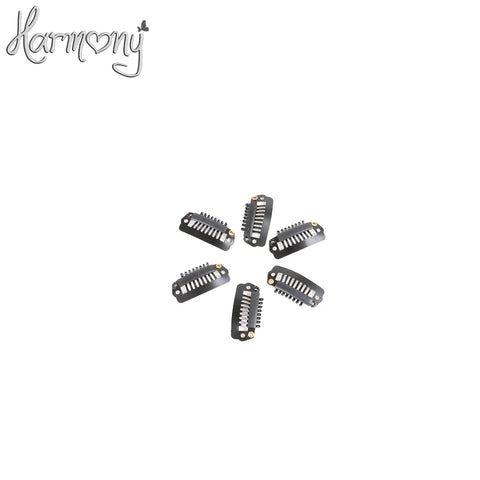 100 PCS 2.8cm I-Shape Hair Extension Snap Clips 8 Teeth, 6 Color Options