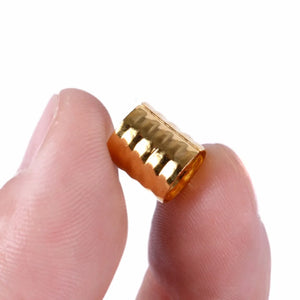 100pcs Adjustable Dreadlock Beads 10x8mm Silver/Gold Hair Braid Cuff Clips Aluminium Tube Styling Tool