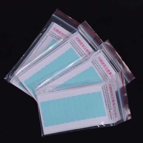 Double-Sided Hair Extension Tape 240 Pcs - Strong Adhesive for Remy Human Hair Extensions