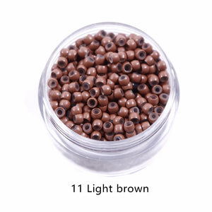 1000pcs 3.0mm Silicone Nano Micro Rings Beads for I-Tip Hair Extensions Tools, 7 Colors