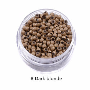 1000pcs 3.0mm Silicone Nano Micro Rings Beads for I-Tip Hair Extensions Tools, 7 Colors