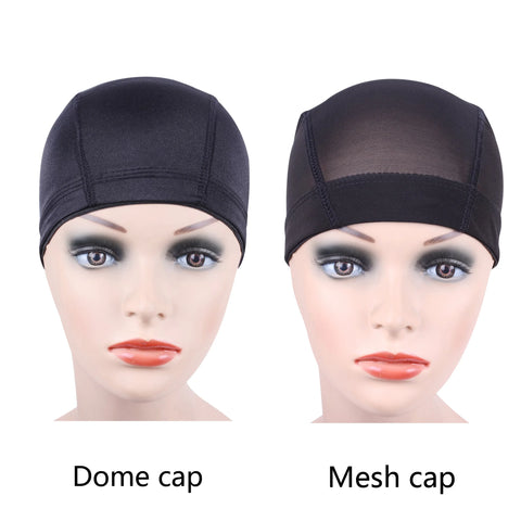 5 Pack Dome Wig Caps Mesh Weaving Caps Elastic Nylon Hair Nets Breathable for Wig Making
