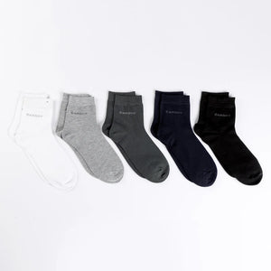 10 Pairs Bamboo Fiber Men's Crew Socks, Casual & Business, Antibacterial, Breathable, High Quality