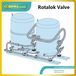1/2" Carbon Steel Rotalock Valves for Refrigeration, Heat Pump, Air Conditioning Systems