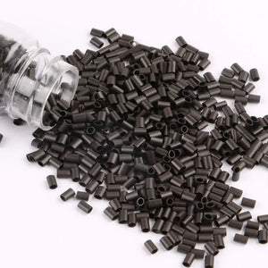1000pcs 3x2x2.8mm Oval Copper Micro Rings Flat-end Hair Extension Beads for Ultra Tip Extensions