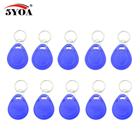 100pcs Blue RFID Key Tags EM4305 T5577 125kHz Rewritable Keytag Cloner Copiable Keychains